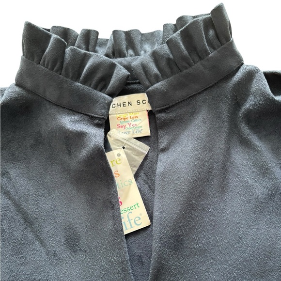 GRETCHEN SCOTT ULTRA SUEDE TEARDROP DRESS NAVY NWT SIZE LARGE - Picture 6 of 11